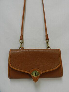 Vintage Dooney & Bourke All Weather Leather Pochette Model R77 Cavalry Bag Purse